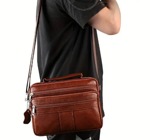 Cow-Hide Leather Crossbody Bag