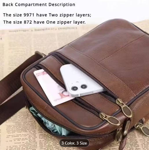 Genuine Cow-Hide Leather Crossbody Bag