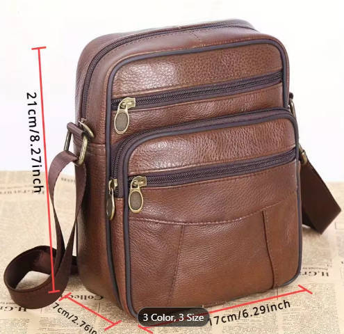 Genuine Cow-Hide Leather Crossbody Bag