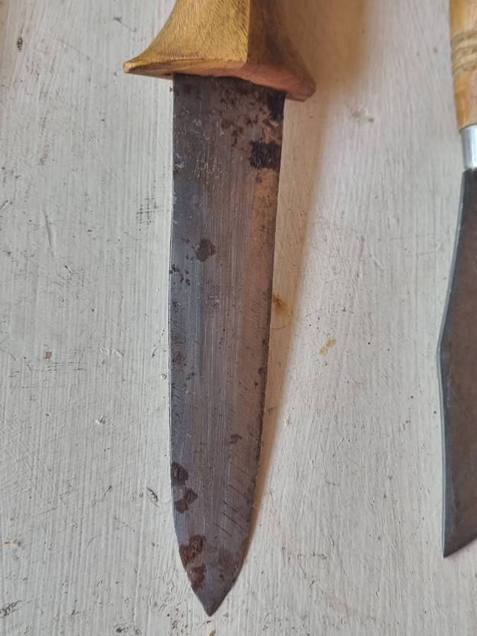 ### 3 x knives 2 of African origin 1 from Sweden with Sheaths ###