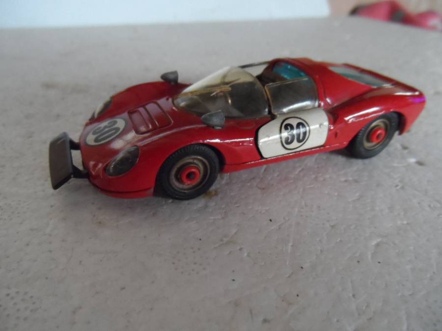 CORGI TOYS #344 Ferrari 206 Dino Sport Red Spot Wheel - Original Vintage [D24]