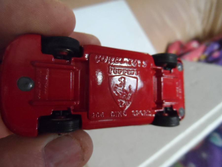 CORGI TOYS #344 Ferrari 206 Dino Sport Red Spot Wheel - Original Vintage [D24]