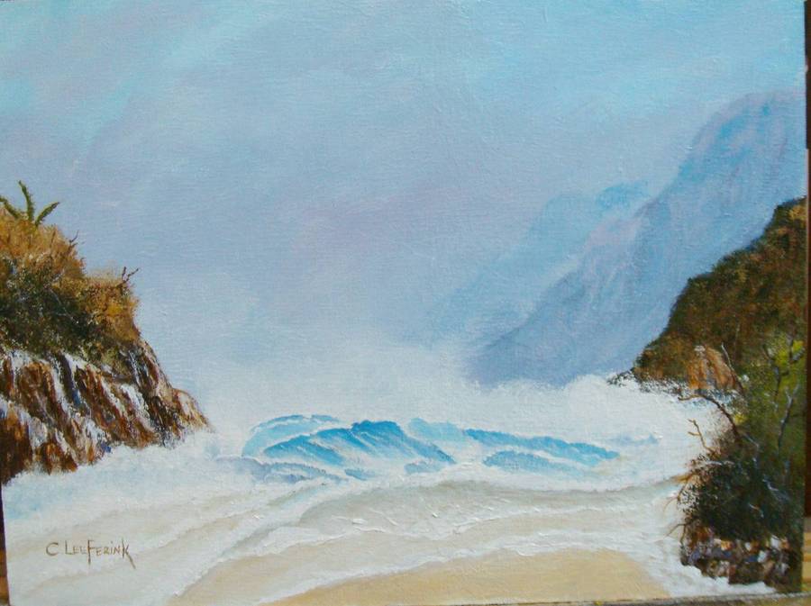 ARNISTON  -  BEAUTIFUL UNFRAMED  OIL  - ORIGINAL !!  by  C. LEEFERINK  - Size 410mm x 310mm