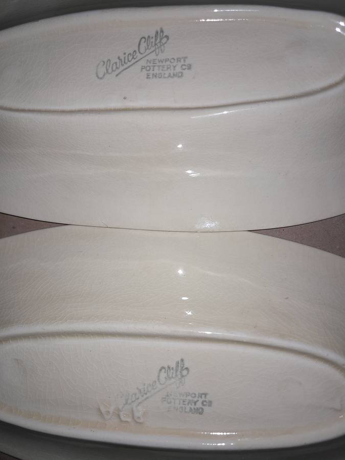 Clarice Cliff Corn Dish x2 -Newport Potteries -Moulded Corn Design  - As per pictures - bid per dish