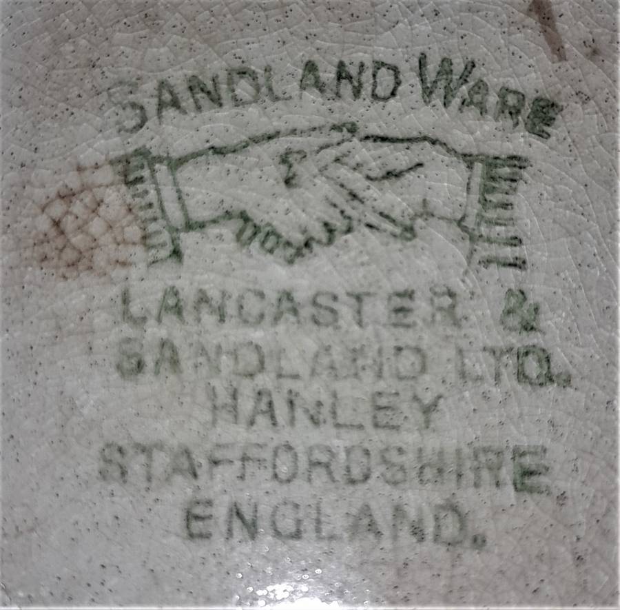 Vintage Sandland Ware Sugar/Mustard Bowl on Stand -  Hanley Staffordshire England - As per pictures