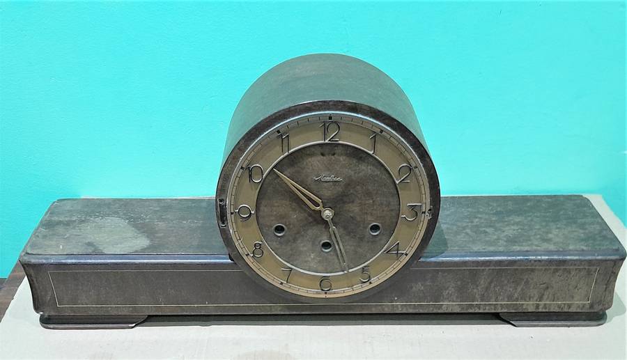 Mauthe Westminster (Movement W500} Chime Clock to Restore -worked & stopped no glass, pendelum & key