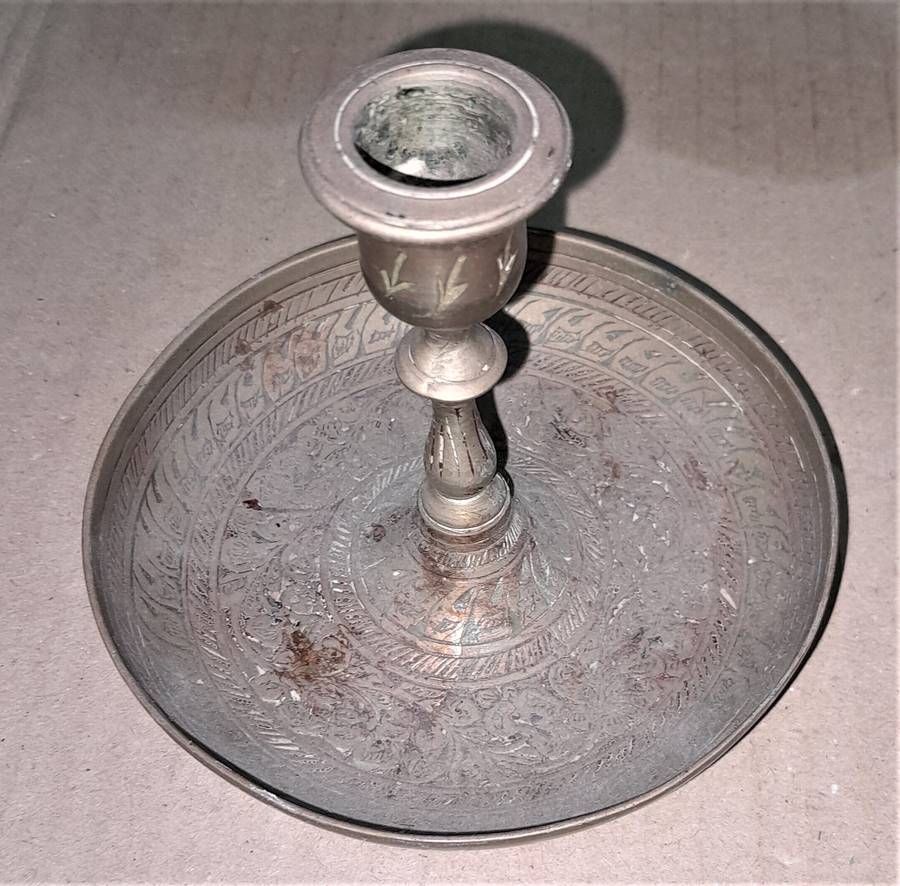 2 Vintage Brass Candle stick holder