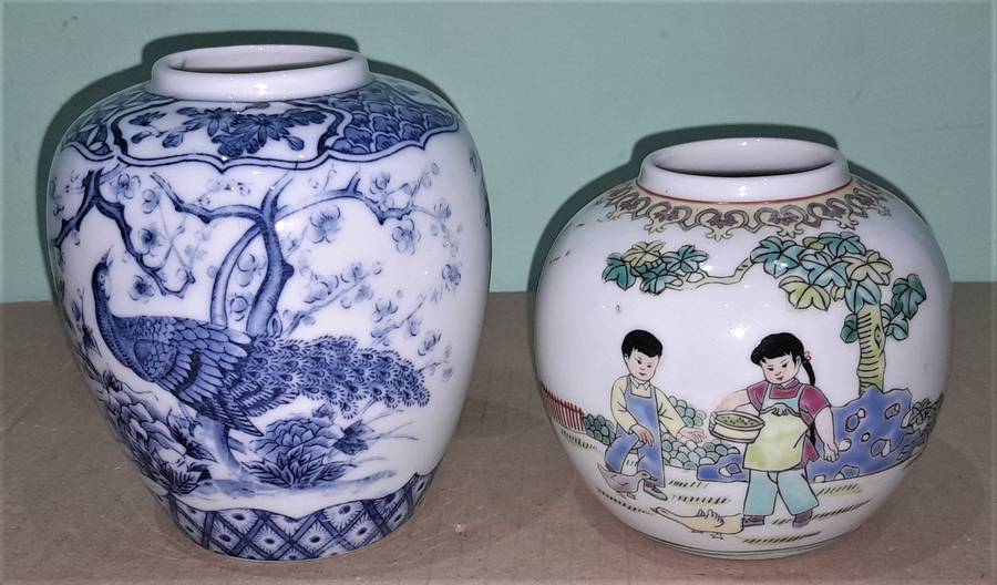 2 Vintage Ginger Jars  - As per pictures