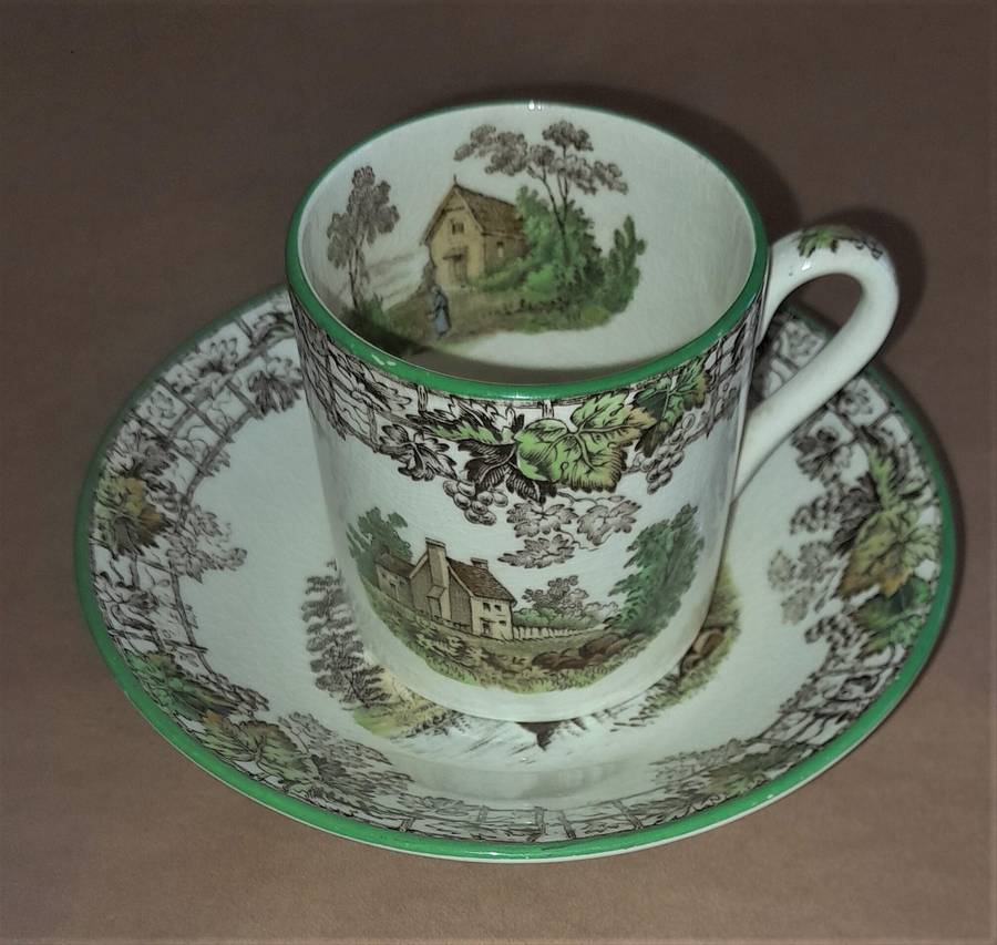 Copeland Spode's Byron Demitasse Cup and Saucer