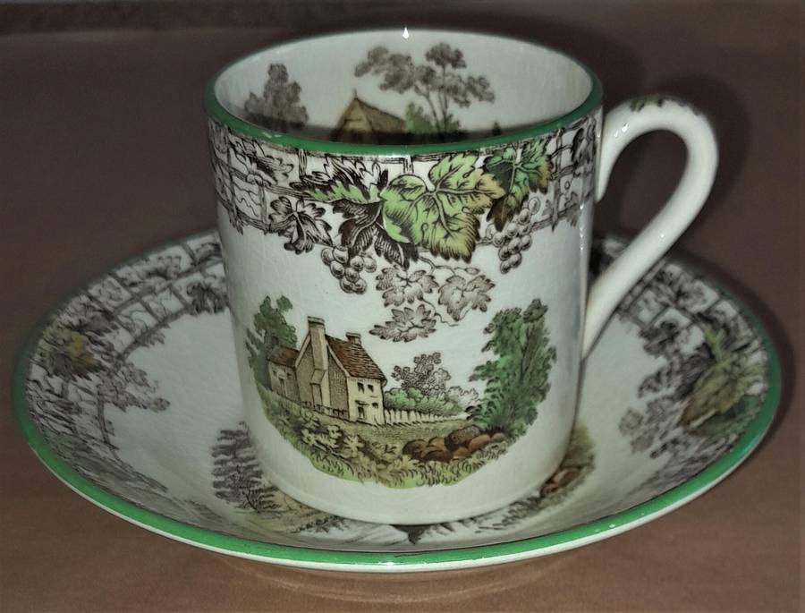 Copeland Spode's Byron Demitasse Cup and Saucer
