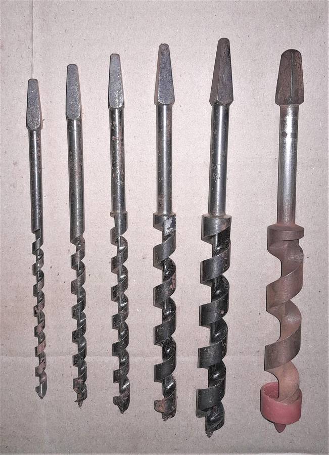 5x Japanese Star M + 1 replacement - New Old Stock imperial auger bits + case- as per pictures