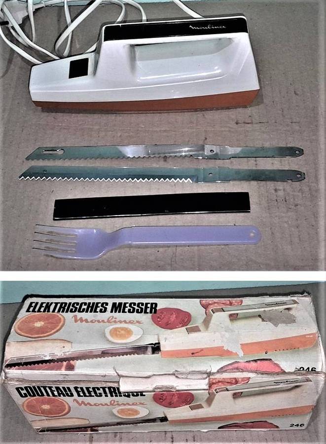 Vintage  Moulinex Electric Carving Knife - New old Stock - Original Box & Documents - See Pics