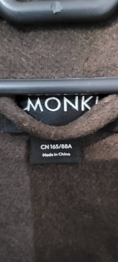 Monki long coat (brown/grey)
