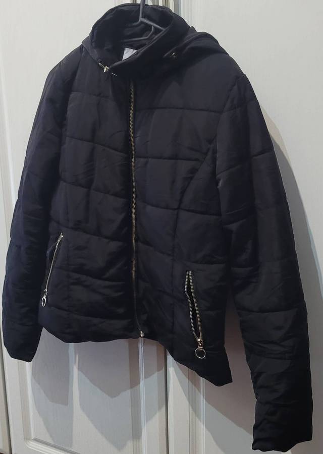 Black puffer jacket