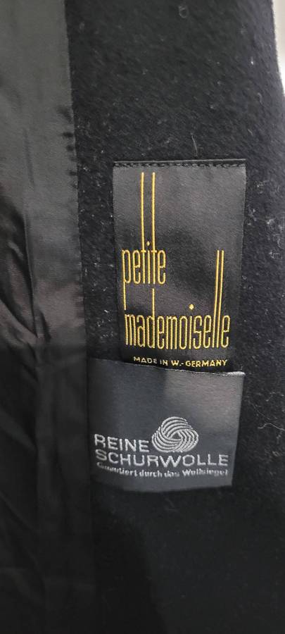 Petite Mademoiselle long black coat