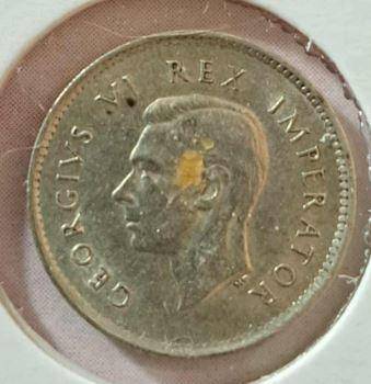 1937 SA Union 3 Pence in Mylar #5