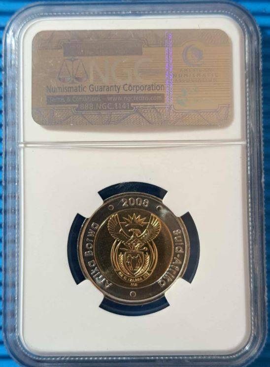 *** 2008 - SA R5 NELSON MANDELA - NGC GRADED MS67 ***