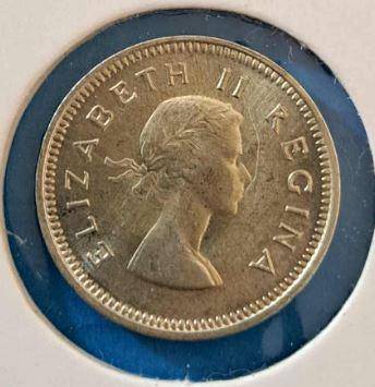1959 South Africa Union 3 Pence in Mylar #41