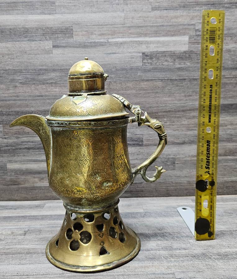 Antique brass Kashmiri samovar (tea kettle)
