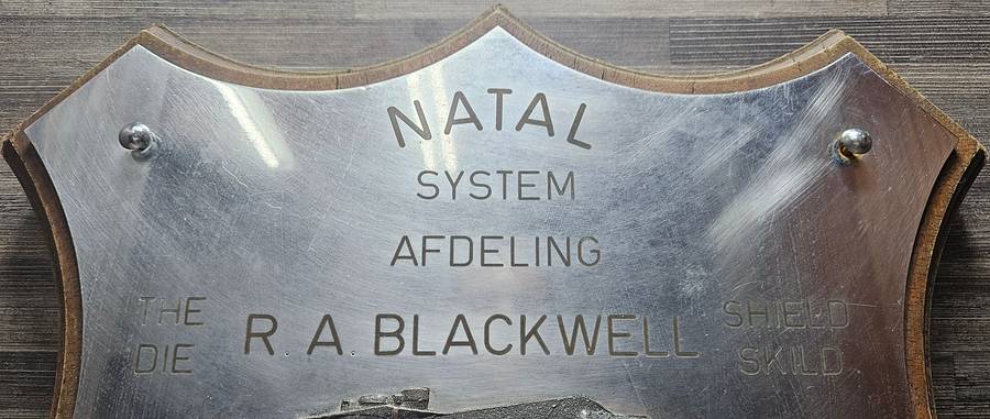Large and VERY HEAVY vintage Natal Railway Safety Award Plaque