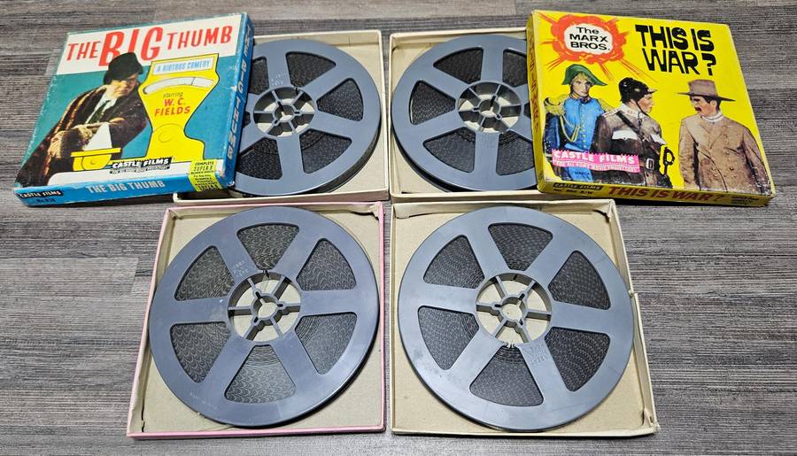 4X vintage movie reels