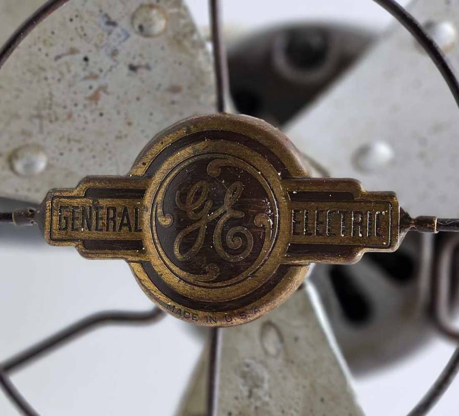 Vintage HEAVY, WORKING!!! Steampunk General Electric Fan