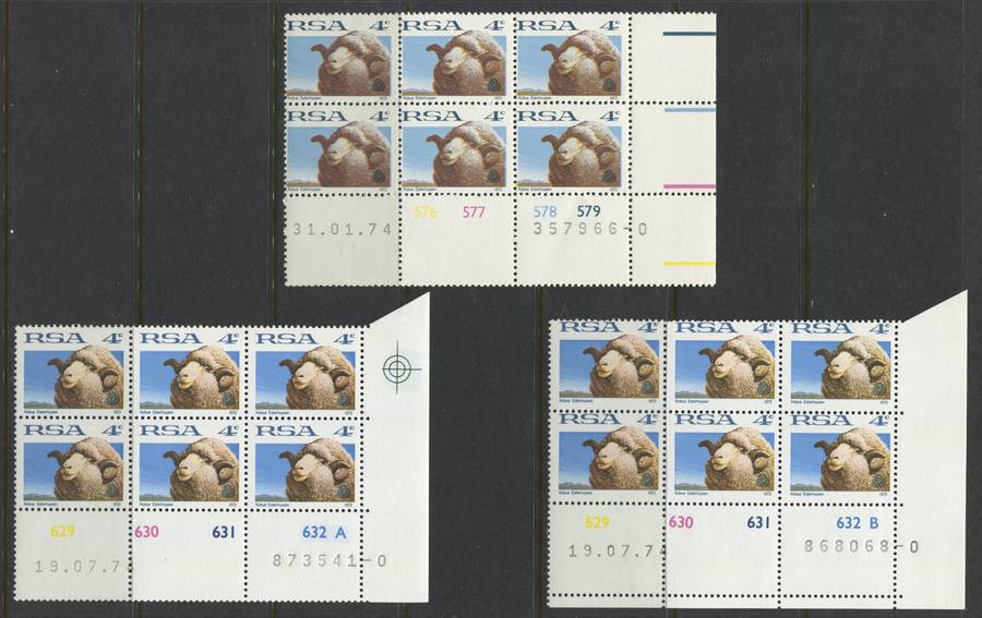 RSA - 7 Control Blocks Of 4/6 - 1973/4 - MNH