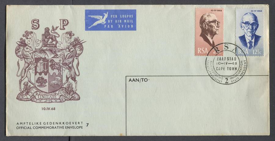 RSA - FDC No 7 - 1968