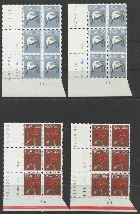 RSA - 30 Control Blocks Of 6 - 1974 - MNH