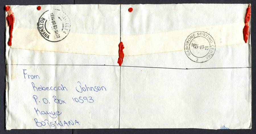 Botswana - "Maxi" Size Registered Cover