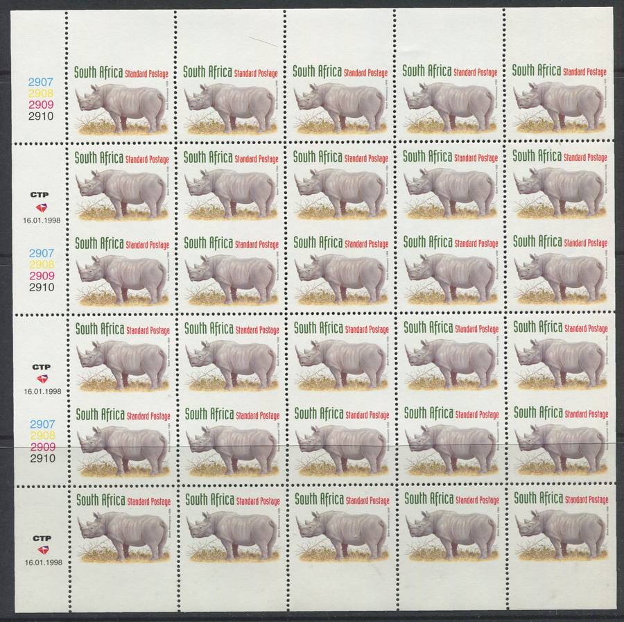 RSA - Uncut Sheet of 30 - 1998 - MNH
