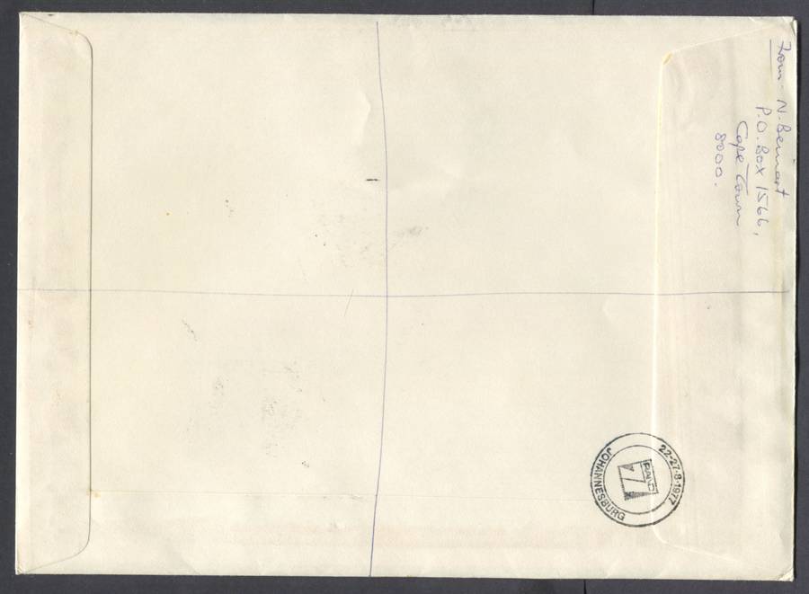 RSA - Registered Cover with Cinderella Miniature Sheet Posted at the Exhibition - Johannesburg