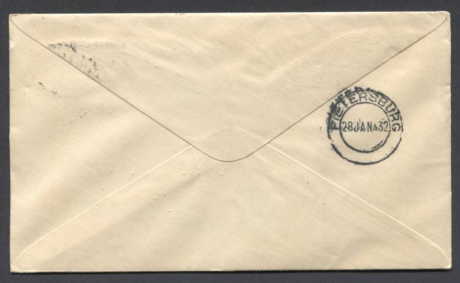 Union of SA - Flight Cover From Cape Town To Pietersburg