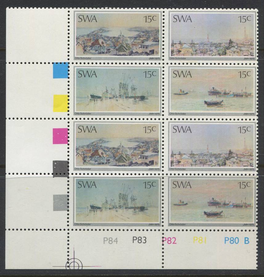 SWA - 1 Control Block Of 8 - 1975 - MNH
