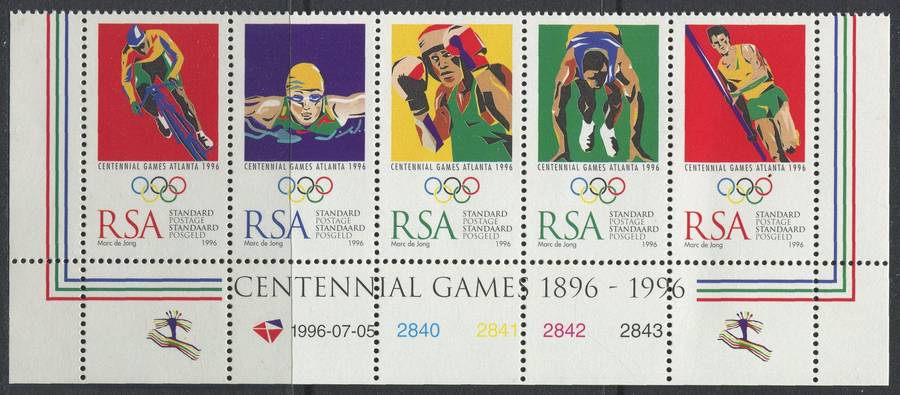 RSA - Strip Of 5 - 1996 - MNH