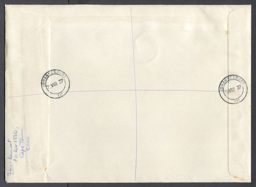 RSA - Registered Cover with Cinderella Miniature Sheet Posted at the Exhibition - Johannesburg
