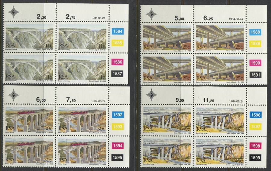 RSA - Set Of 4 Control Blocks Of 4 - 1984 - MNH