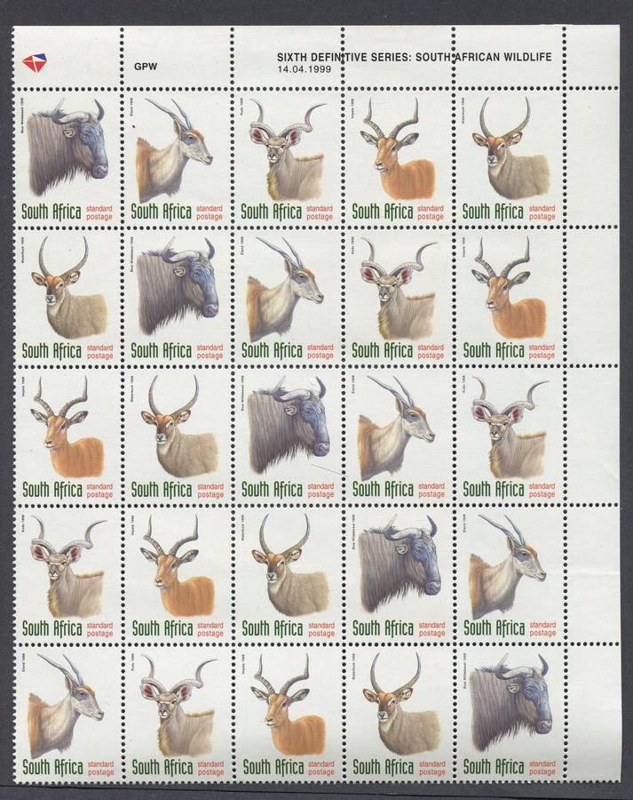RSA - Block of 25 - Dated 14.04.1999 - MNH