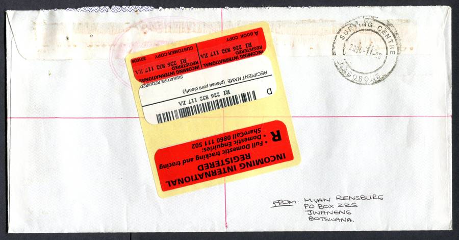 Botswana - "Maxi" Size Registered Cover