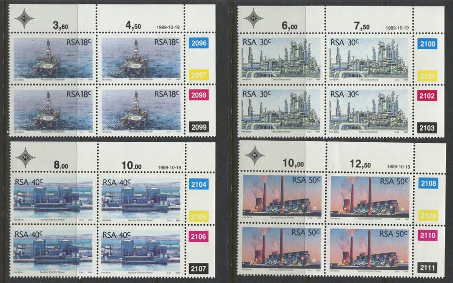 RSA - Set Of 4 Control Blocks Of 4 - 1989 - MNH