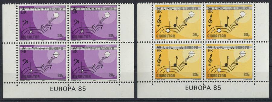 Gibraltar - Set of 2 Blocks of 4 - 1985 - MNH