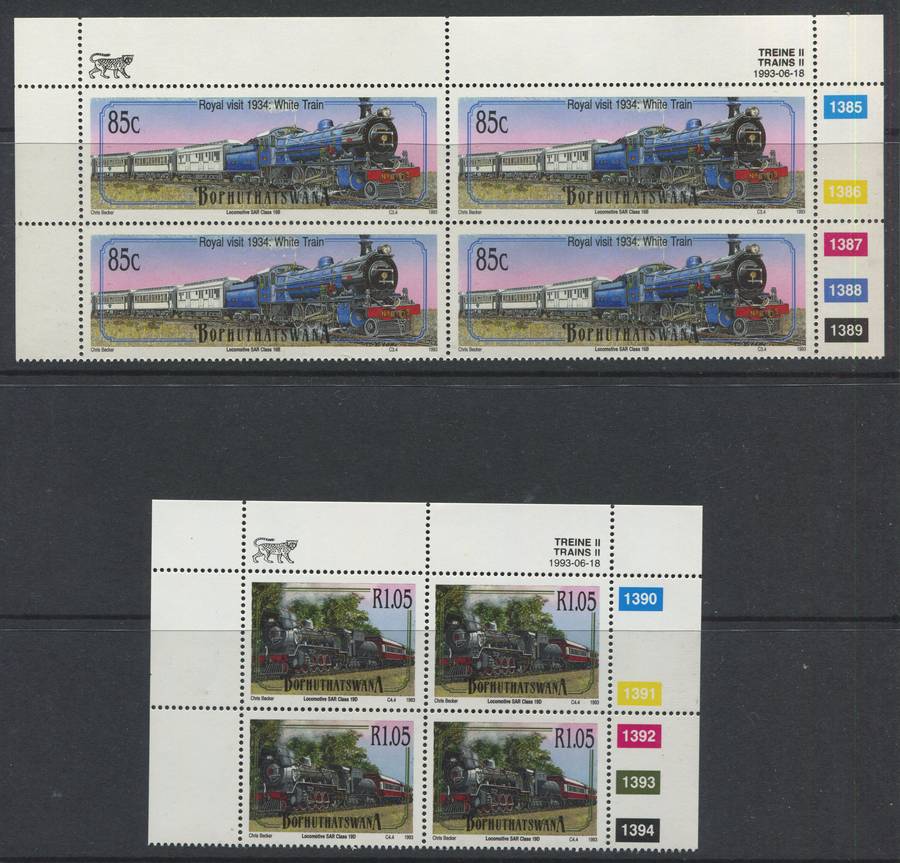 Bophuthatswana - Set Of 4 Control Blocks Of 4 - 1993 - MNH