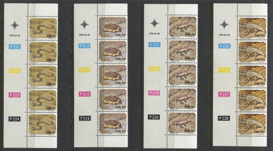 SWA - Set of 4 Control Strips Of 5 - 1978 - MNH