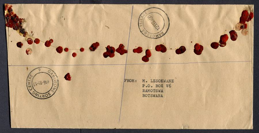 Botswana - "Maxi" Size Registered Cover