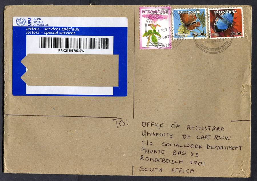 Botswana - B5 Size Registered Cover