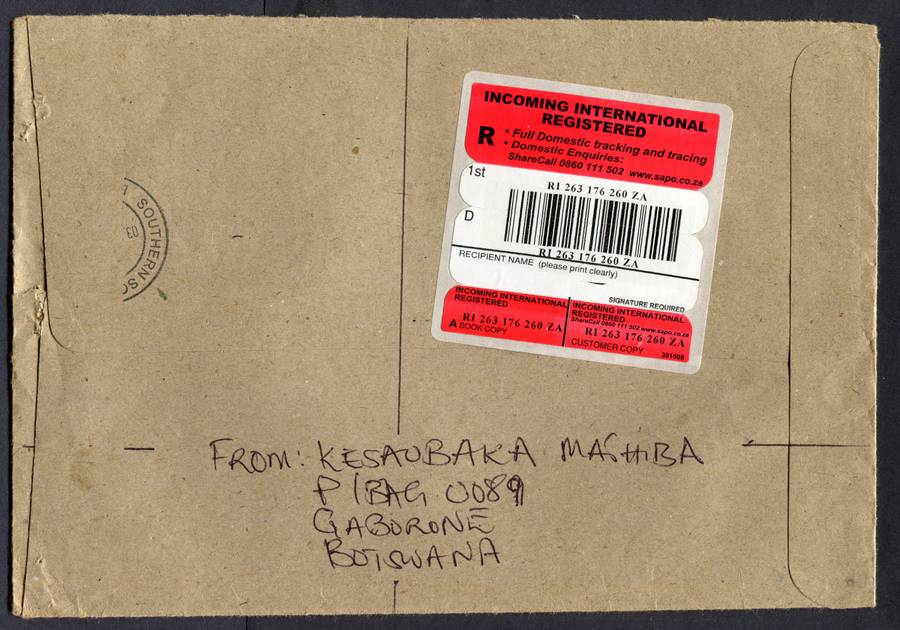 Botswana - B5 Size Registered Cover