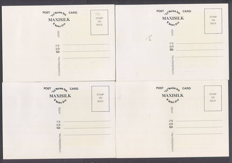 Bophuthatswana - Set of 4 Silk Maxi Cards - 1984