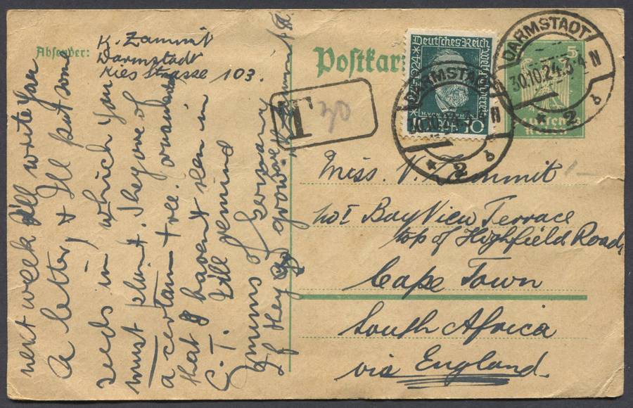 Germany - Post Card - Taxed