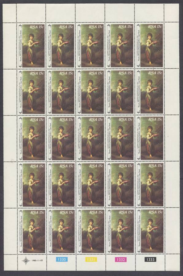 RSA - Set of 4 Full Sheets Of 25 - 1980 - MNH