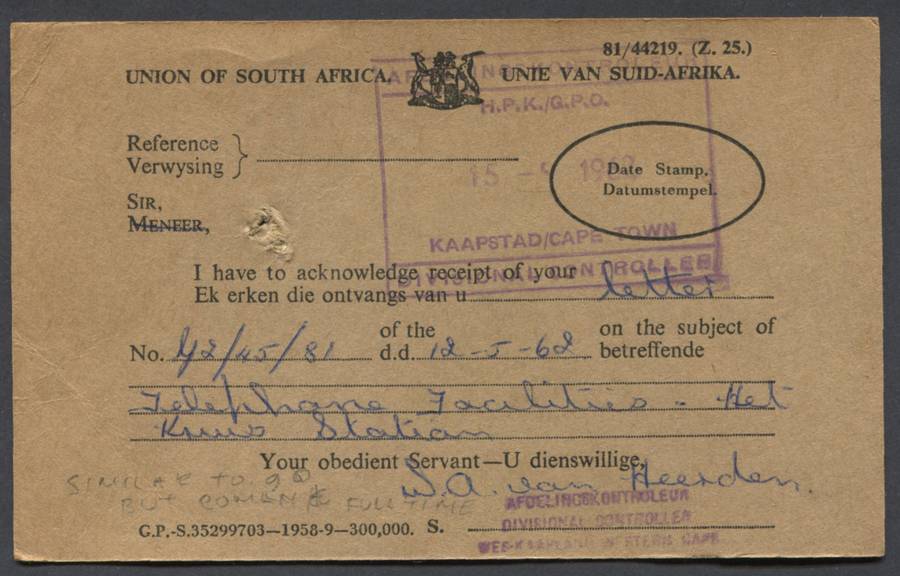 RSA - Post Card